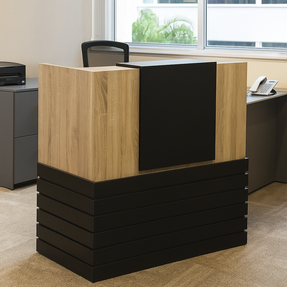 Modern Reception Counter with File Storage Drawer Unit - RAMA OFFICE FURNITURE