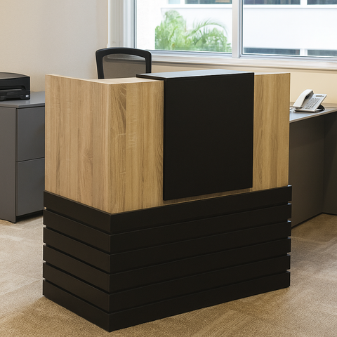 Modern Reception Counter with File Storage Drawer Unit - RAMA OFFICE FURNITURE